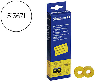 [513671] CINTA MAQUINA PELIKAN PARA OLIVETTI PRAXIS 40/45 GRUPO 168/5 LIFT-OFF PACK DE 5