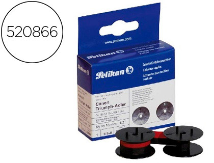 [520866] CINTA PARA MAQUINA PELIKAN GRUPO 51 NYLON NEGRO/ROJO