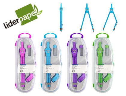 [MP17] COMPAS LIDERPAPEL ARTICULADO CON ADAPTADOR UNIVERSAL COLOR