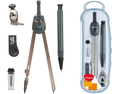 [197513] COMPAS MAPED START CON CON PORTAMINAS 0,5 MM EN ESTUCHE CON 5 PIEZAS