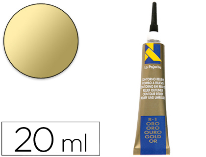 [146264] CONTORNO RELIEVE LA PAJARITA ORO R-1 TUBO 20 ML