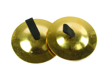 [441026] CROTALO AMAYA DE COBRE CON AGARRE DE TELA SET DE 2 UNIDADES DIAMETRO 6 CM