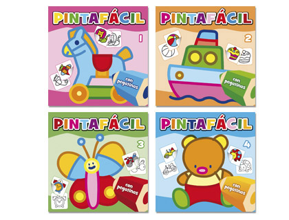 [CPC099] CUADERNO PARA COLOREAR PINTA FACIL CON ADHESIVOS 72 PAGINAS210X210 MM