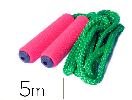 [442809] CUERDA INDIVIDUAL AMAYA EN POLIPROPILENO TRENZADO EN 16 USOS CON MANGO FOAM 5 M