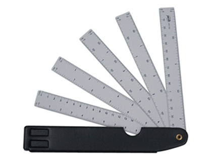 [13001] ESCALA PARDO ABANICO 10 ESCALAS 15 CM CON ESTUCHE SIMILPIEL