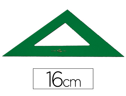 [566-16] ESCUADRA FABER CASTELL 16 CM PLASTICO VERDE