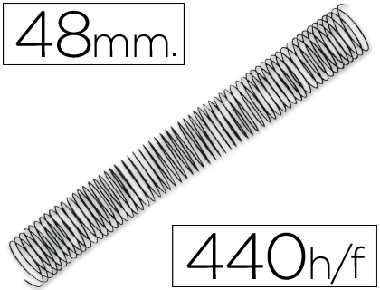 [KF04477] ESPIRAL METALICO Q-CONNECT 64 5:1 48MM 1,2MM CAJA DE 25 UNIDADES
