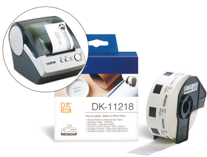 [DK-11218] ETIQUETA BROTHER DK11218 PARA IMPRESORAS QL-CIRCULARES 24 MM -1000 ETIQUETAS-