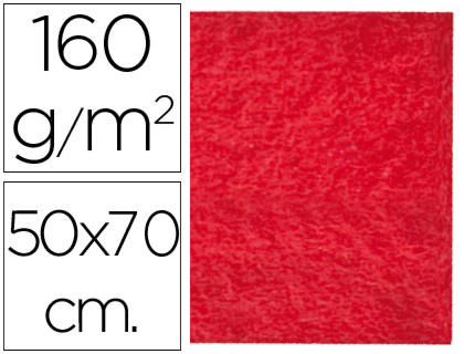 [FE01] FIELTRO LIDERPAPEL 50X70CM ROJO 160G/M2