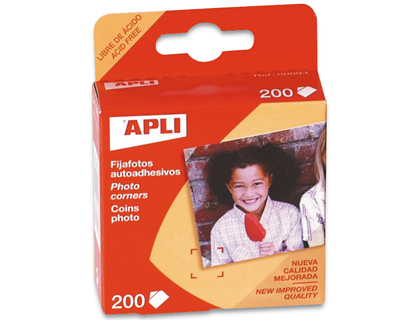 [93] FIJAFOTOS ADHESIVOS APLI CAJA DE 200 UNIDADES