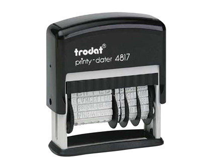 [4817] FORMULARIO TRODAT CON FECHADOR 12 TEXTOS ENTINTAJE AUTOMATICO 4 MM