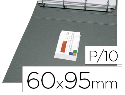 [KF27038] FUNDA AUTOADHESIVA Q-CONNECT PARA TARJETAS DE VISITA 60X95MM PACK DE 10 UNIDADES