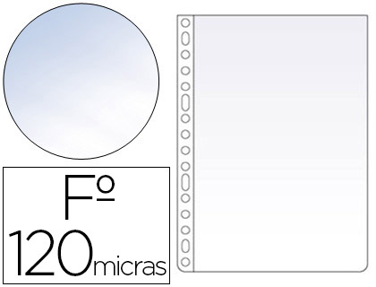 [46101(31340ANTIGUA)] FUNDA MULTITALADRO ESSELTE FOLIO POLIPROPILENO 120 MC CRISTAL CAJA DE 100 UNIDADES