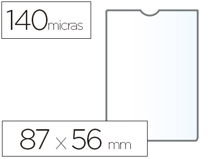 [46001] FUNDA PORTADOCUMENTO ESSELTE PLASTICO TRANSPARENTE 140 MICRAS TAMAÑO 87X56 MM