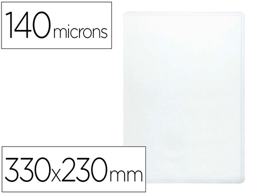 [KF15081] FUNDA PORTADOCUMENTO Q-CONNECT FOLIO 140 MICRAS PVC TRANSPARENTE 230X330MM