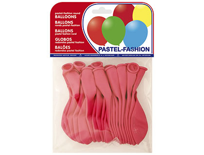 [26014 (20014)] GLOBO 100% LATEX BIODEGRADABLE PASTEL FUCSIA BOLSA DE 20 UNIDADES