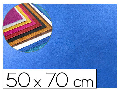 [GE70] GOMA EVA CON PURPURINA LIDERPAPEL 50X70CM 60G/M2 ESPESOR 2MM AZUL OSCURO