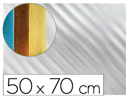 [GE89] GOMA EVA LIDERPAPEL 50X70 CM ESPESOR 2 MM METALIZADA PLATA