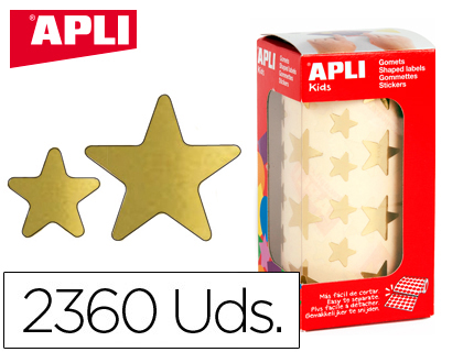 [11116 APLI] GOMETS APLI ESTRELLA ORO ROLLO DE 2360 UNIDADES