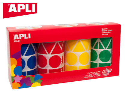 [10753] GOMETS APLI FIGURAS SURTIDAS T AMAÑO XL PACK DE 4 ROLLOS COLORES SURTIDOS 5428 UNIDADES