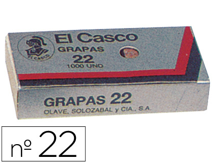 [1G00221] GRAPAS EL CASCO Nº22 CAJA DE 1000 UNIDADES