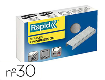 [5000559] GRAPAS RAPID OMNIPRESS 30 GALVANIZADAS CAJA DE 1000 UNIDADES