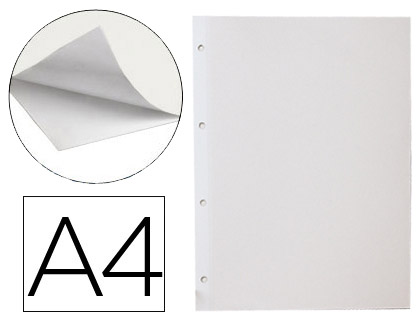[HJ01] HOJA ALBUM DE FOTOS LIDERPAPEL DIN A4 AUTOADHESIVA BLANCA