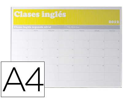 [6156A CS TP] IDENTIFICADOR MURAL ARCHIVO 2000 PORTANOMBRE CON ADHESIVO TRASERO EN POLIESTIRENO TRANSPARENTE DIN A4