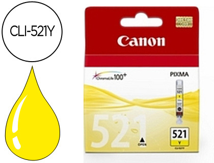 [2936B001] INK-JET CANON CLI-521Y AMARILLO PIXMA MP620/630/980 IP3600/4600