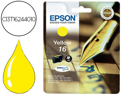 [C13T16244012] INK-JET EPSON 16 WF2010W WF2510WF WF2520NF WF2530WF WF2540WF AMARILLO 175 PAG