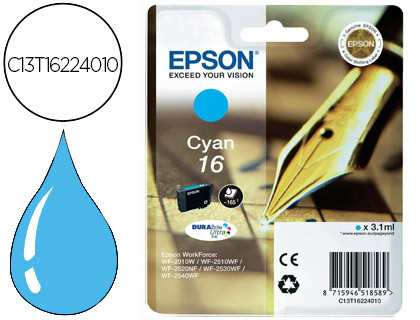 [C13T16224012] INK-JET EPSON 16 WF2010W WF2510WF WF2520NF WF2530WF WF2540WF CIAN 175 PAG