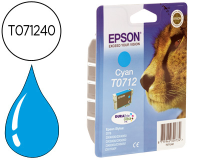 [C13T07124012] INK-JET EPSON STYLUS D78 DX400 0 D4050 DX5000 DX5050 DX6000 DX6050 DX7000F CIAN