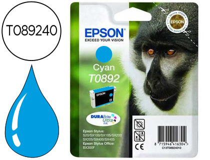 [C13T08924011] INK-JET EPSON T0892 CIAN STYLUS S20 / SX-100 / SX-110