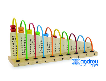 [16362] JUEGO ANDREUTOYS ABACUS MADERA PARA SUMAR Y RESTAR 29X14,5X7,5 CM