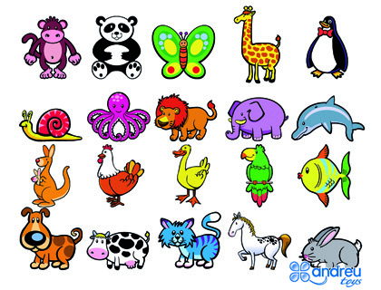 [16019] JUEGO ANDREUTOYS ANIMALITOS MAGNETICOS 8 CM CAJA DE 20 UNIDADES SURTIDAS 20,6X19X4,5 CM