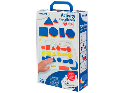 [95042] JUEGO MINILAND ACTIVITY LOGICAL BLOCKS 60 BLOQUES + 16 ACTIVIDADES