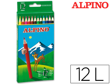 [AL010654] LAPICES DE COLORES ALPINO 654 CAJA DE 12 COLORES LARGOS