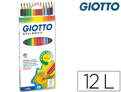 [F256500] LAPICES DE COLORES GIOTTO STILNOVO 12 COLORES UNIDAD