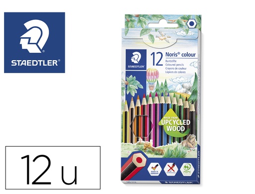 [187 C12 (127NC12)] LAPICES DE COLORES STAEDTLER NORIS COLOUR SLIM TRIANGULAR CAJA DE 12 COLORES SURTIDOS
