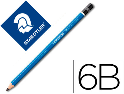 [100-6B] LAPICES DE GRAFITO STAEDTLER MARS LUMOGRAPH 100 6B UNIDAD