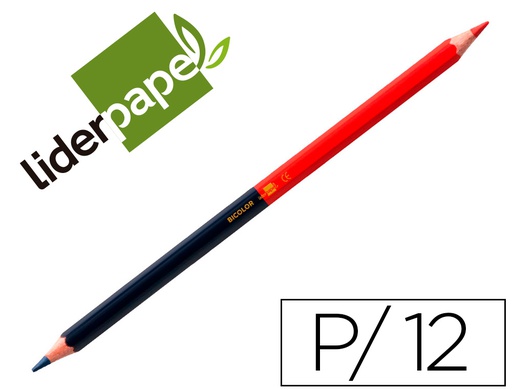 [LC07] LAPICES BICOLOR LIDERPAPEL FINO ROJO/AZUL