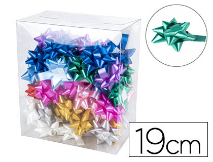 [853099] LAZO FANTASIA LIDERPAPEL 19 MM CAJA DE 50 UNIDADES COLORES SURTIDOS
