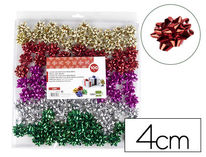 [LZ01] LAZOS LIDERPAPEL FANTASIA PEQUEÑOS METALIZADOS COLORES SURTIDOS