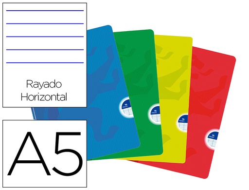 [100108168] LIBRETA ESCOLAR OXFORD OPENFLEX TAPA FLEXIBLE OPTIK PAPER 48 HOJAS DIN A5 RAYADO HORIZONTAL COLORES SURTIDOS