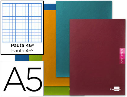 [LA19] LIBRETA LIDERPAPEL SCRIPTUS A5 48 HOJAS 90G/M2 RAYADO Nº46