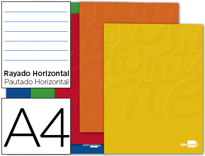 [LA12] LIBRETA LIDERPAPEL WRITE A4 80 HOJAS 60G/M2 HORIZONTAL CON DOBLE MARGEN
