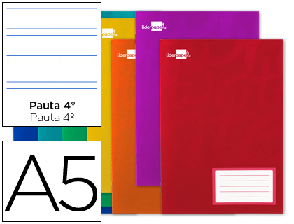 [LB07] LIBRETA LIDERPAPEL WRITE A5 32 HOJAS 60G/M2CUADRO PAUTA 4ª 3.5MM CON MARGEN