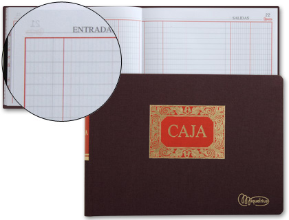 [4079] LIBRO MIQUELRIUS CUARTO APAISADO 100 HOJAS CAJA ENTRADA Y SALIDA