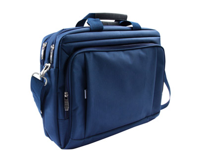 [KF16979] MALETIN PARA PORTATIL Q-CONNECT 15,5\" AZUL 1 ASA 1 BOLSILLO EXTERIOR MEDIDAS 390X310X120 MM