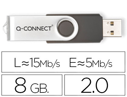[KF41512] MEMORIA USB Q-CONNECT FLASH 8 GB 2.0